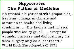 Hippocrates understood the importance of quality foods for quality health!